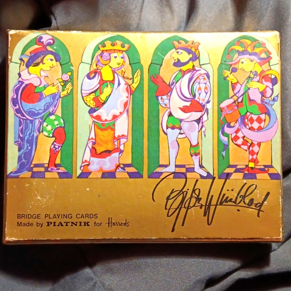 Vintage Bjorn Wiinblad Double Deck of Bridge Playing Cards